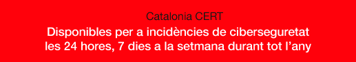 Telèfon del Catalonia CERT 900112444